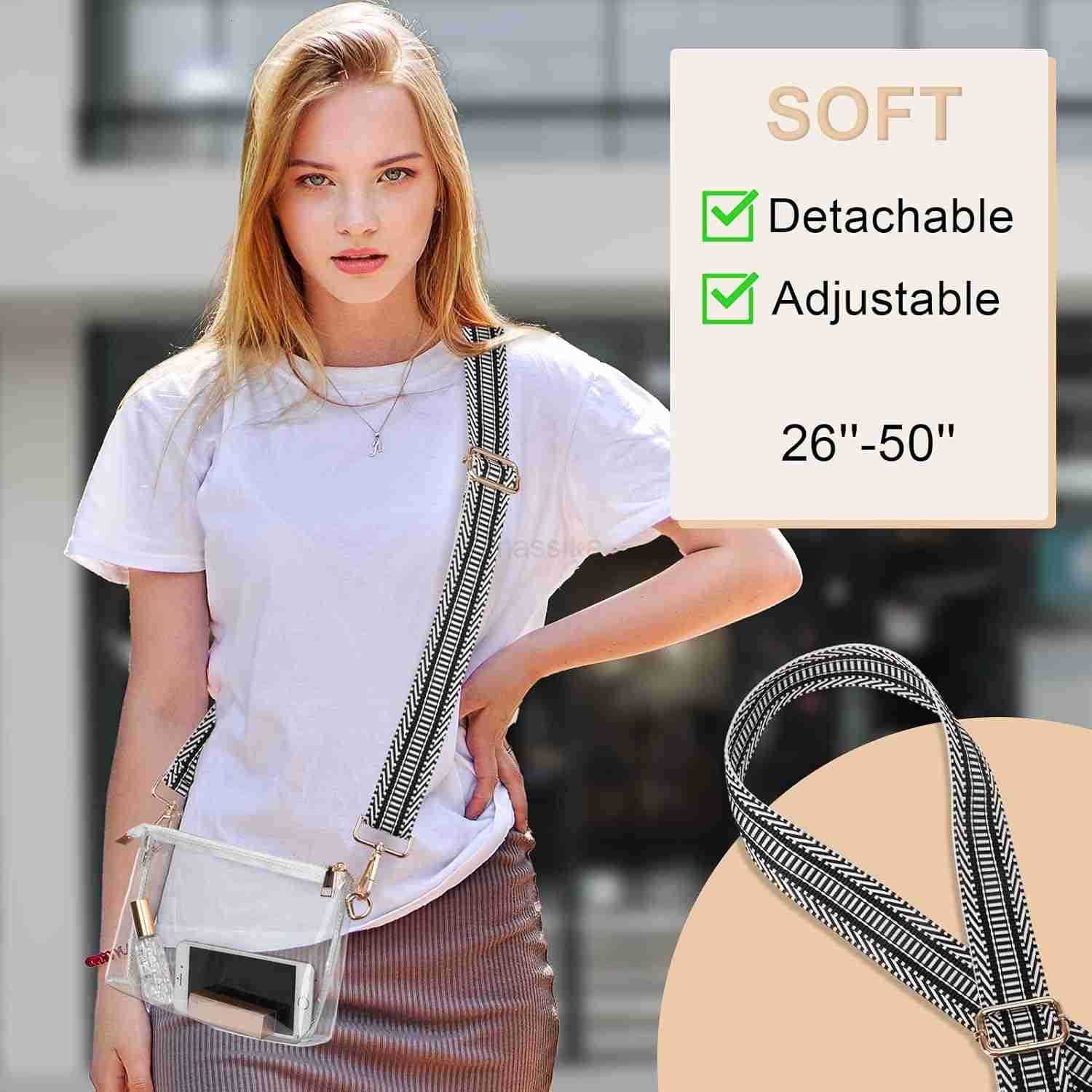 Clear Purse for Women Stadium Approved Crossbody Bag Small Stadium Bag for Concerts Sports Events M250910