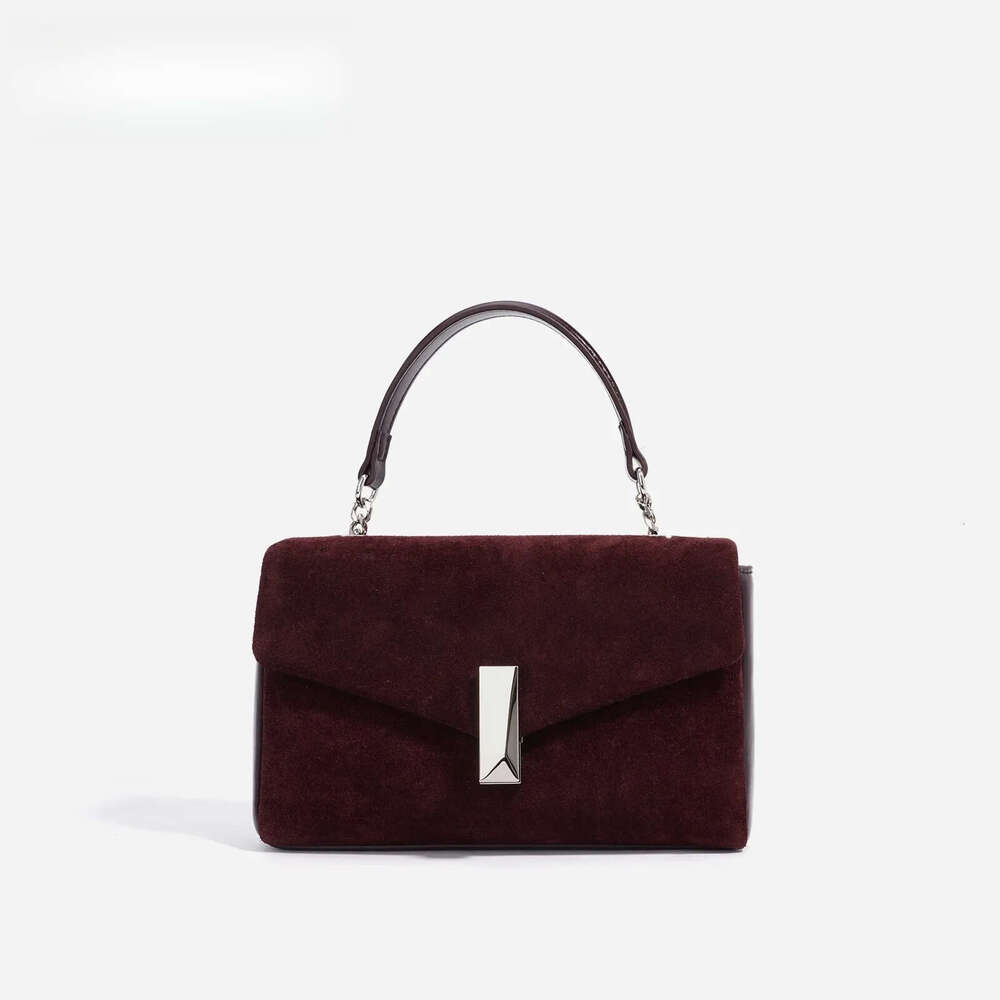 Designer New 2025 Winter Classic Compact And Exquisite Flap Matte Suede Cow Leather Women Crossbody Chain Strap Shoulder Bag