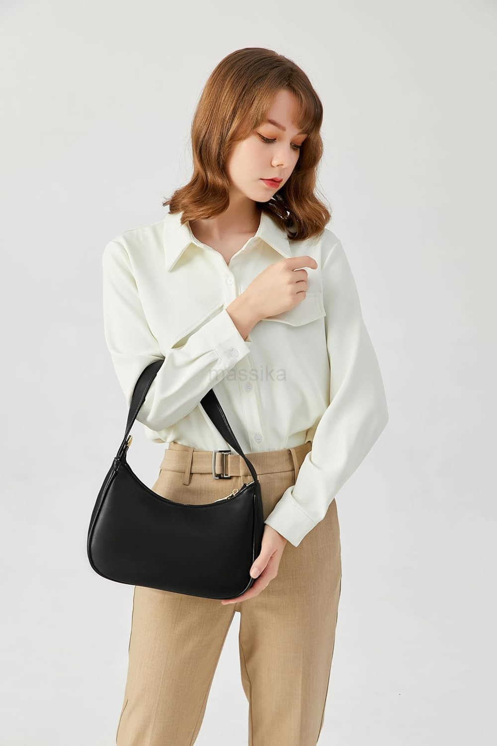 Shoulder Bags for Women Cute Hobo Tote Handbag Mini Clutch Purse with Zipper Closure M250909