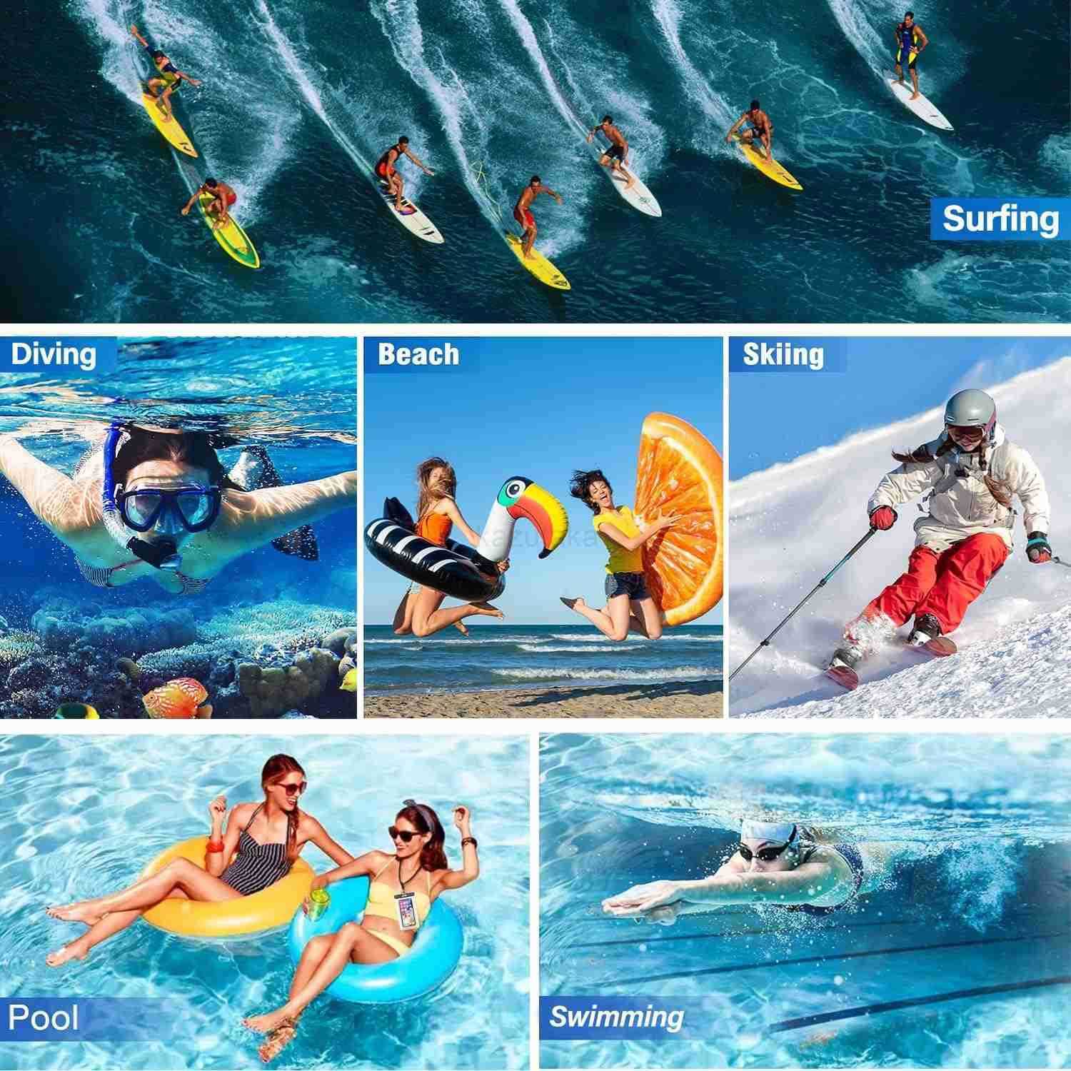 3 Pack Waterproof Phone Pouch IPX8 Universal Waterproof Case Dry Bag Phone Protector for iPhone 15 14 13 12 11 Pro Max Plus XS XR X 8 S23 S22 S21 S20 