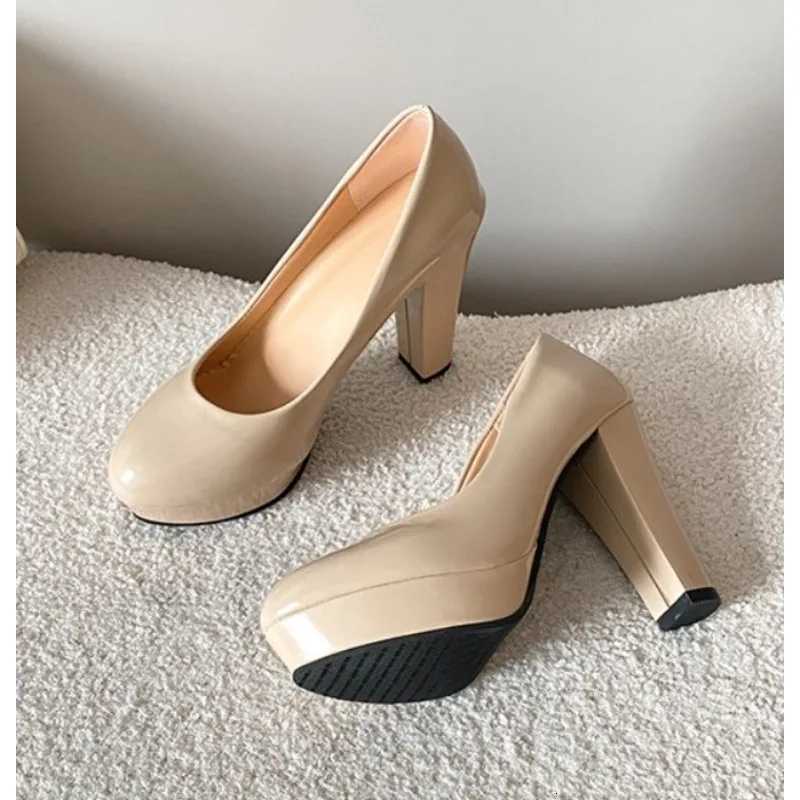 New High Heels Shoes Women White Wedding Shoes Thick High Heels Fashion Party Pumps Footwear Black Red Big Size 3442 W250910