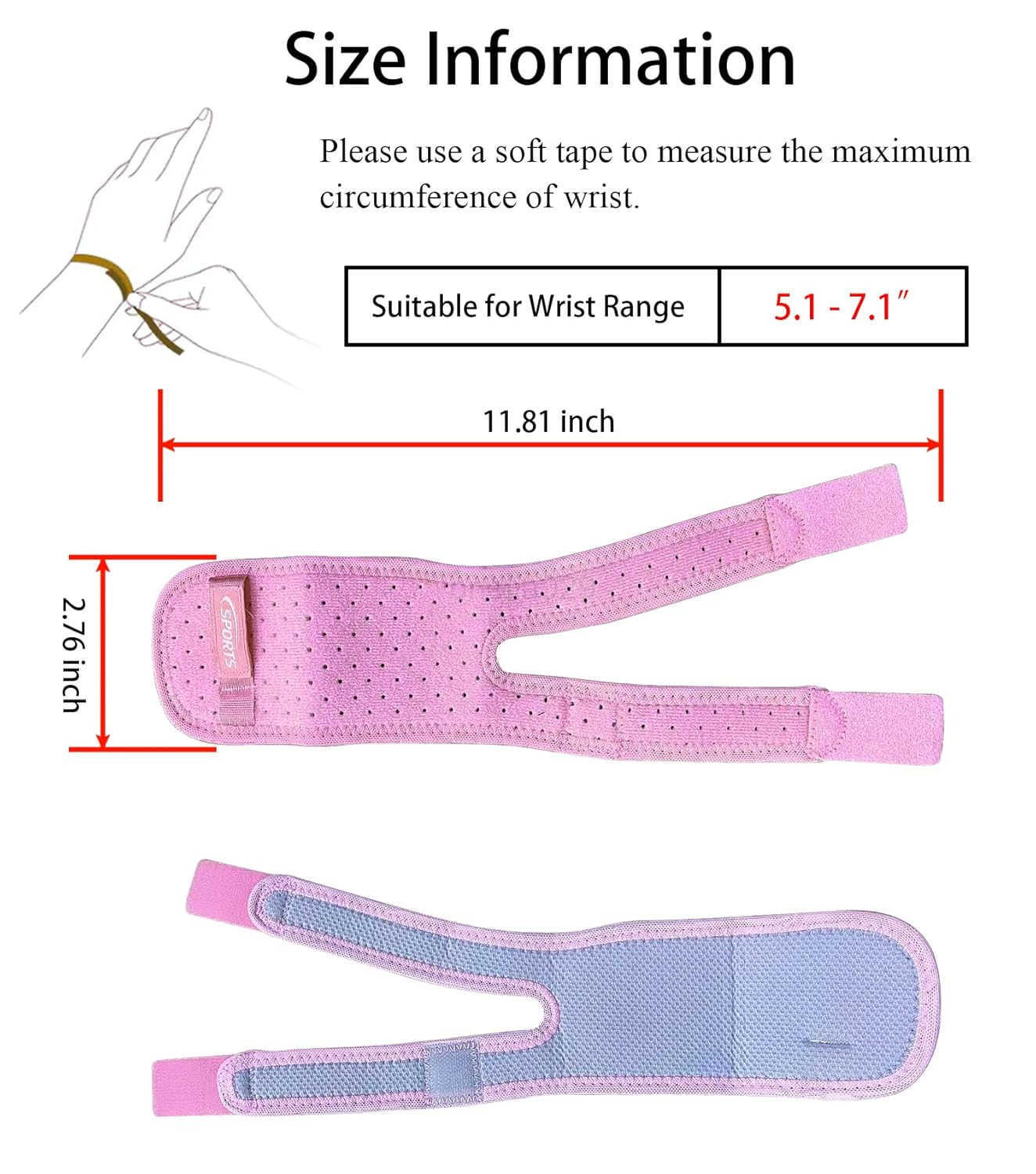 2pcs TFCC Wrist Brace Adjustable Wrist Support for Tendonitis Pain Relief Wrist Straps for Weightlifting Sport Fitness Workout W250910