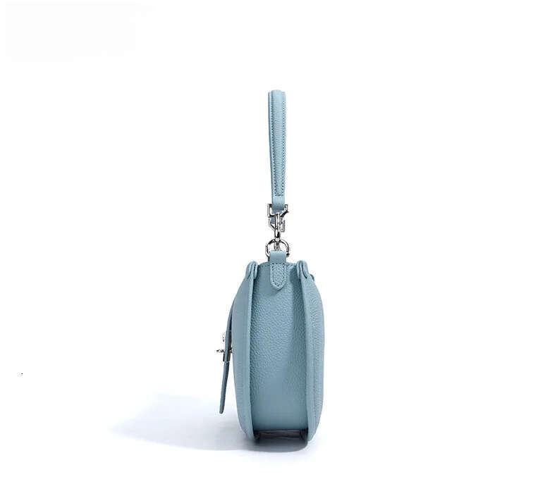 Designer Shoulder Bag Simple Summer Flap Cover Blue Pink Color Real Cow Leather Women Messenger Daily Casual Hand Bag 2025 New
