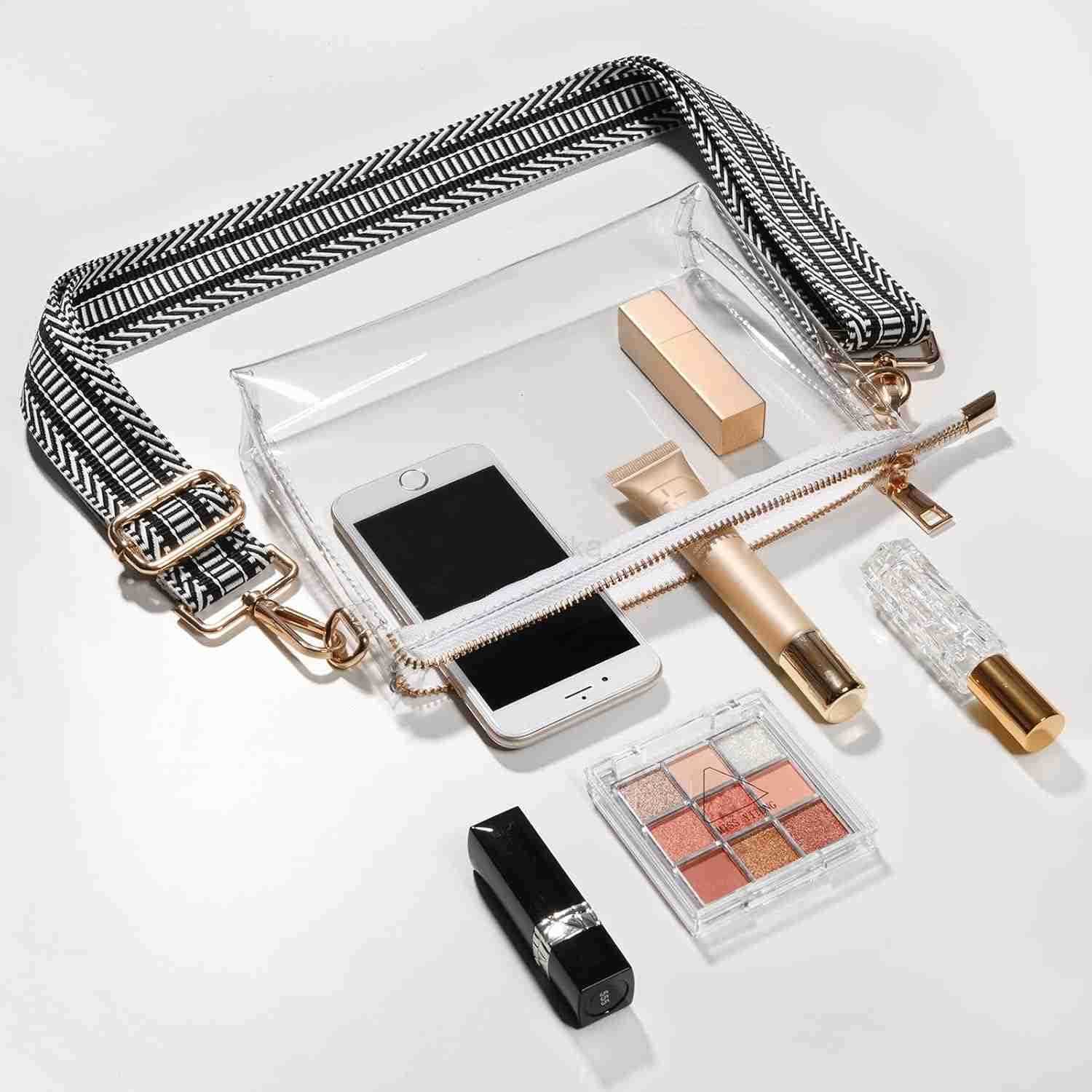 Clear Purse for Women Stadium Approved Crossbody Bag Small Stadium Bag for Concerts Sports Events M250910