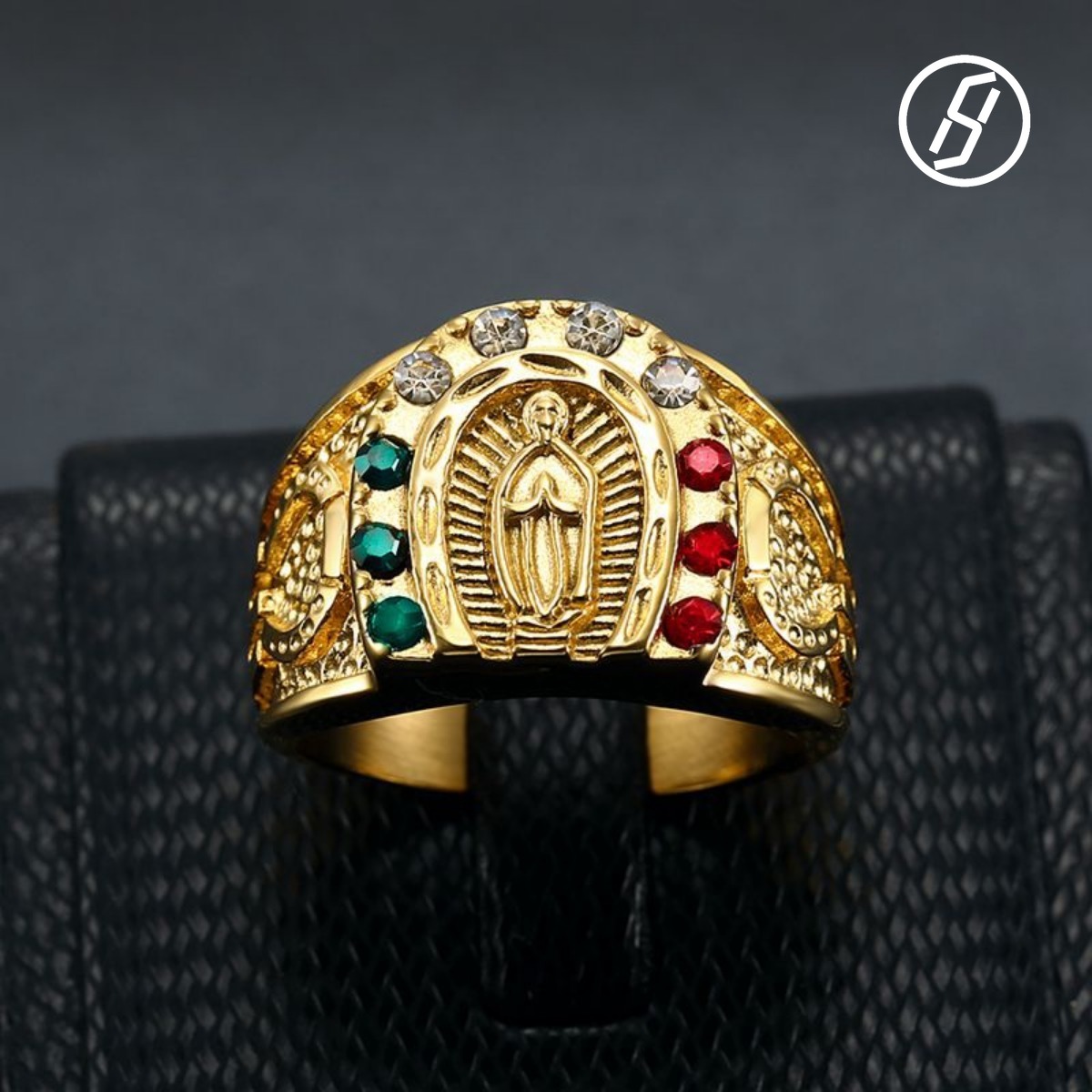 Hot Sale Punk HIPHOP Gold plated Diamond AG Freemasonry Pirate Marine Corps Eagle Ring Boutique Craft Designer Original Jewelry Wholesale - view 7