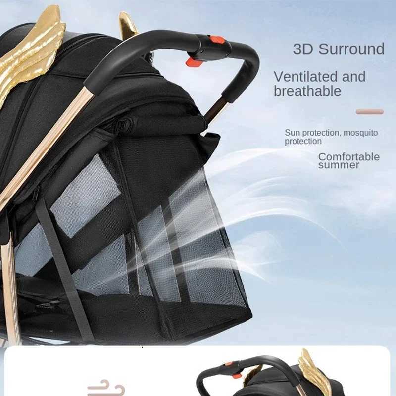 Baby Stroller TwoWay Can Sit and Lie Lightly Folded High View Childrens Portable FourWheel Shock Absorbing Umbrella Car W250910