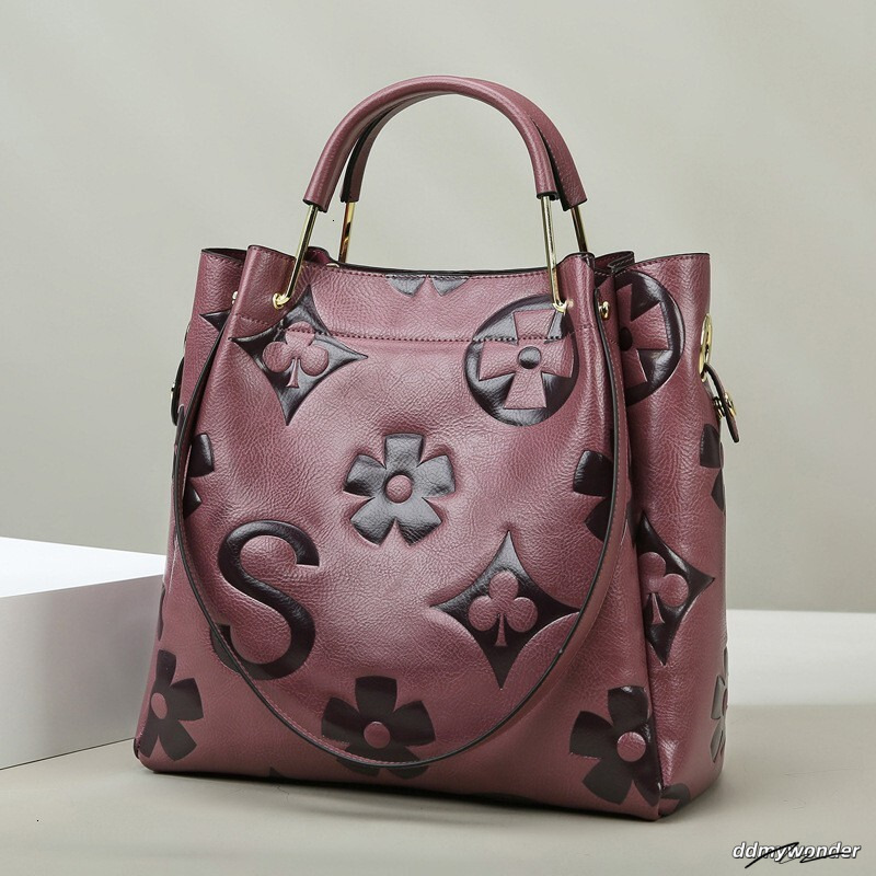 Handbag For Women Cross-Border Hot-Selling New Model High-End Fashion Emed Tote Large Designer Capacity Mother-Daughter Bucket Bag ddmywonder ddmywond
