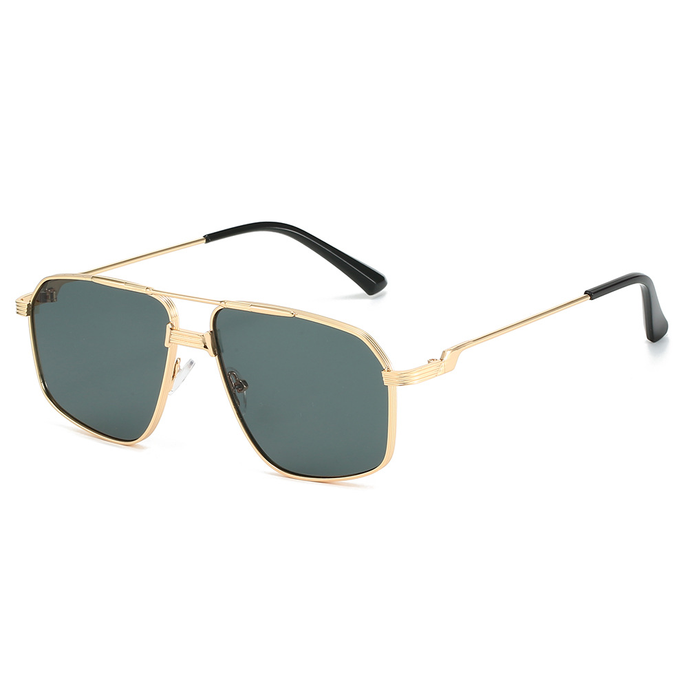 Cross-border new retro metal sunglasses women's fashion high-end sun protection sunglasses men's oval small frame glasses trend