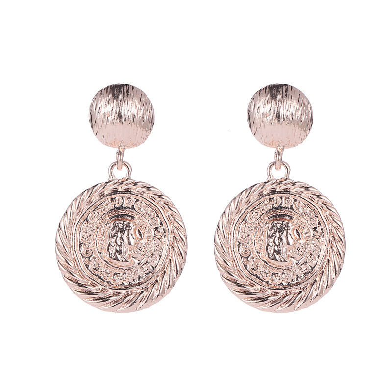 Hot Sale Emed For Women Creative Design Frosted Round Square Earrings