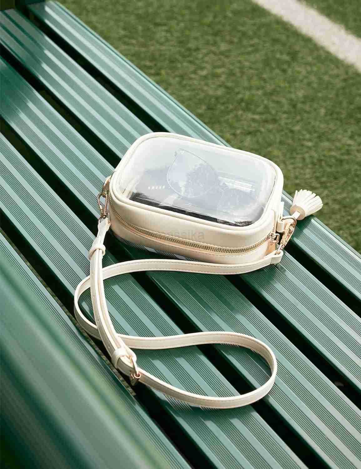 Clear Bag Stadium Approved PVC Transparent Crossbody Purse Small Clear Crossbody Bag with Adjustable Shoulder Strap M250910