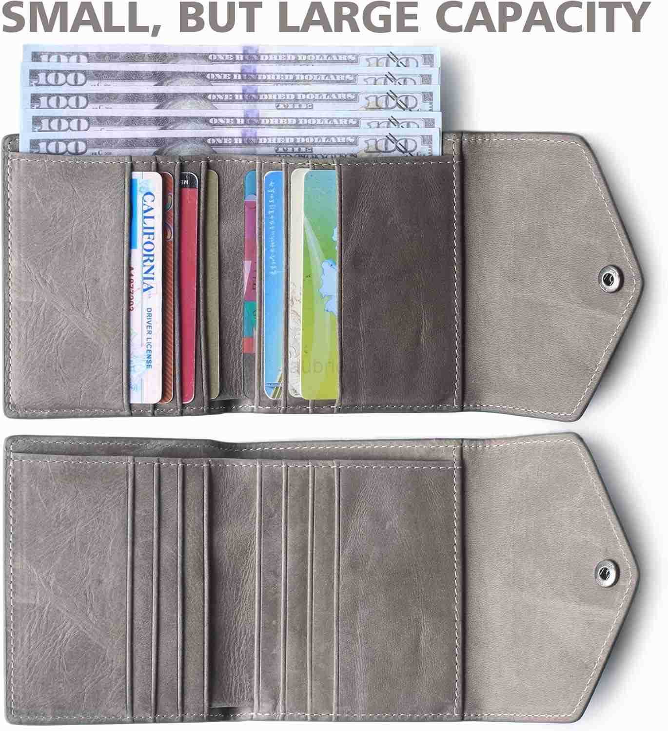 Small Wallet for Women Genuine Leather RFID Blocking Card Holder Organizer Pocket Compact Bifold Ladies Mini PurseZ250910