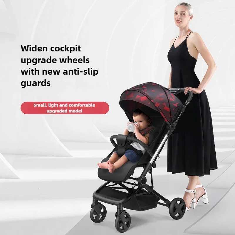 Lightweight Extra Wide Stroller High Landscape Easy Folding Baby Stroller That Can Sit and Lie Down with Fivepoint Safe Belt W250910