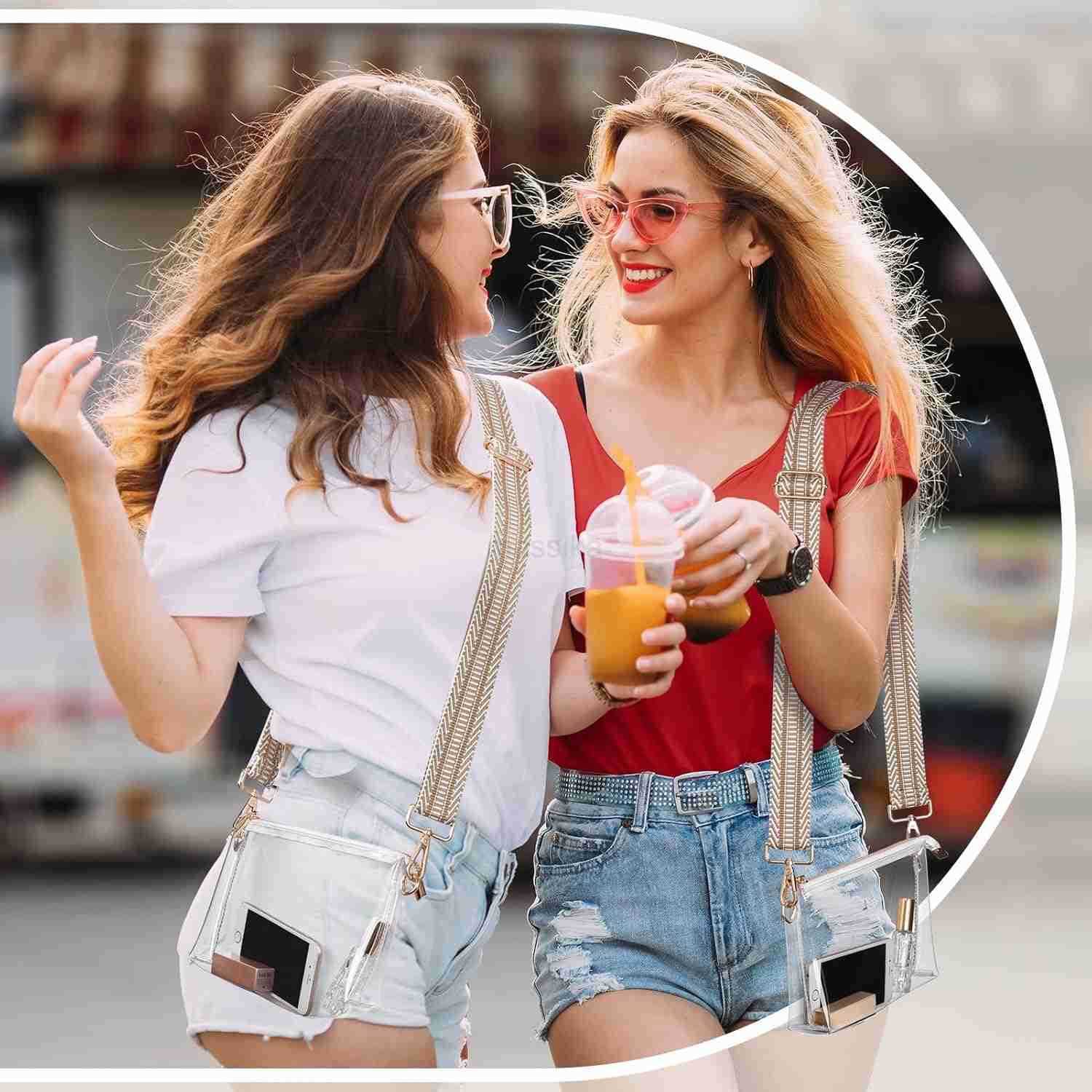 Clear Purse for Women Stadium Approved Crossbody Bag Small Stadium Bag for Concerts Sports Events M250909