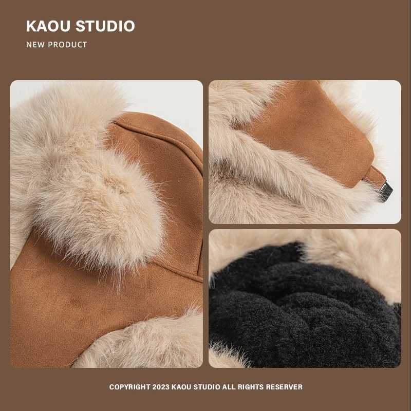 Winter fleece thickened Lei Feng hat mens and womens warm ear hair fleece hat outdoor ski hatXJ250910