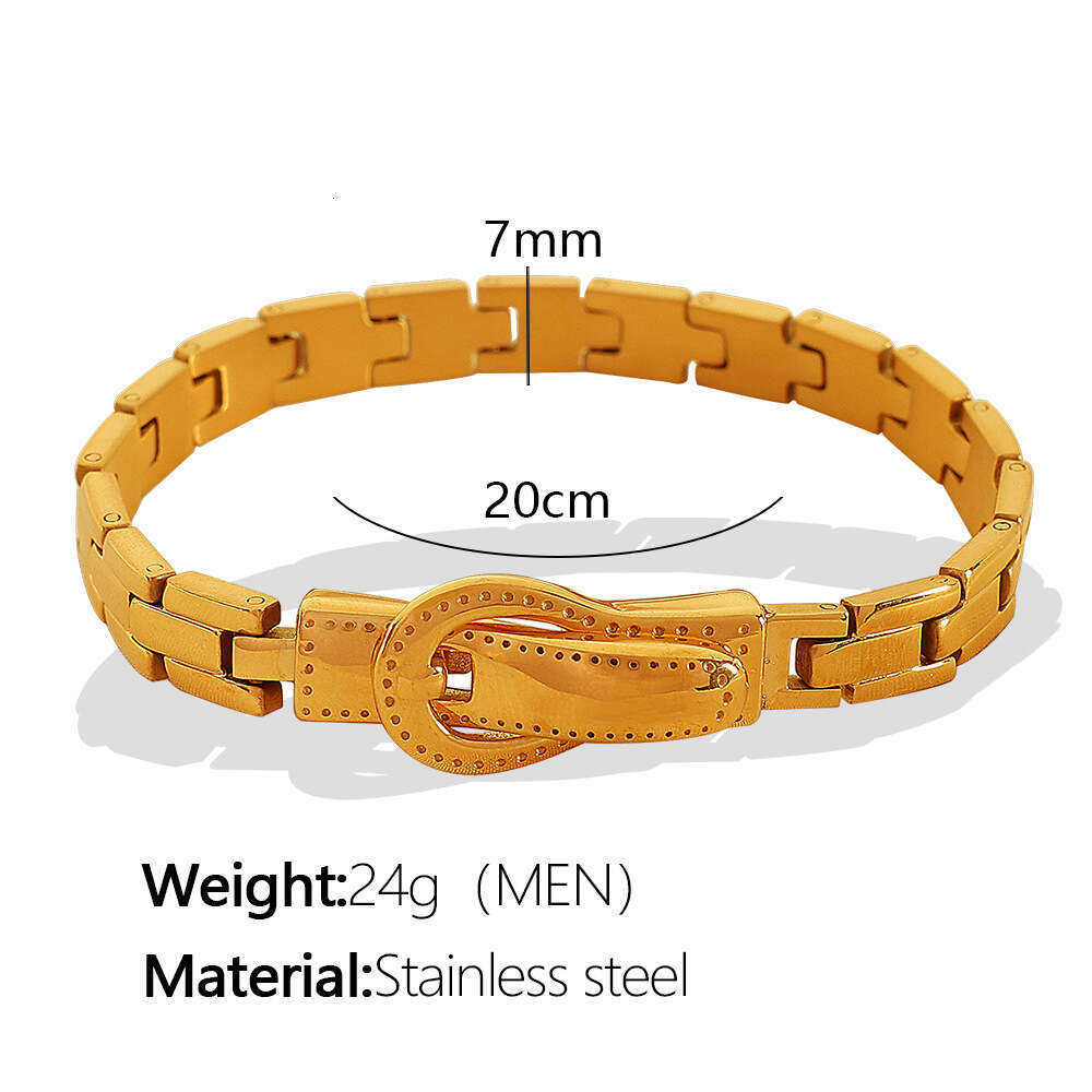 High-end Fashionable Versatile Non-fading Bracelet for Men and Women, New Titanium Steel Watchband Style Bangle