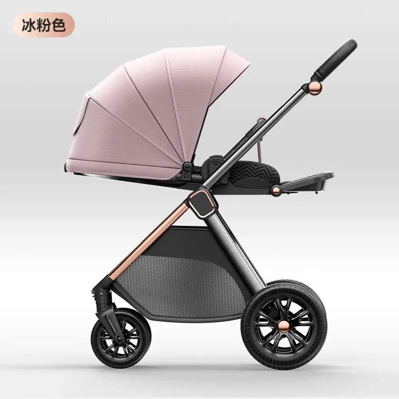 Newborn Baby Stroller High View Baby Stroller Can Sit or Lie Down Twoway Shock Absorption Foldable Portable Stroller W250910