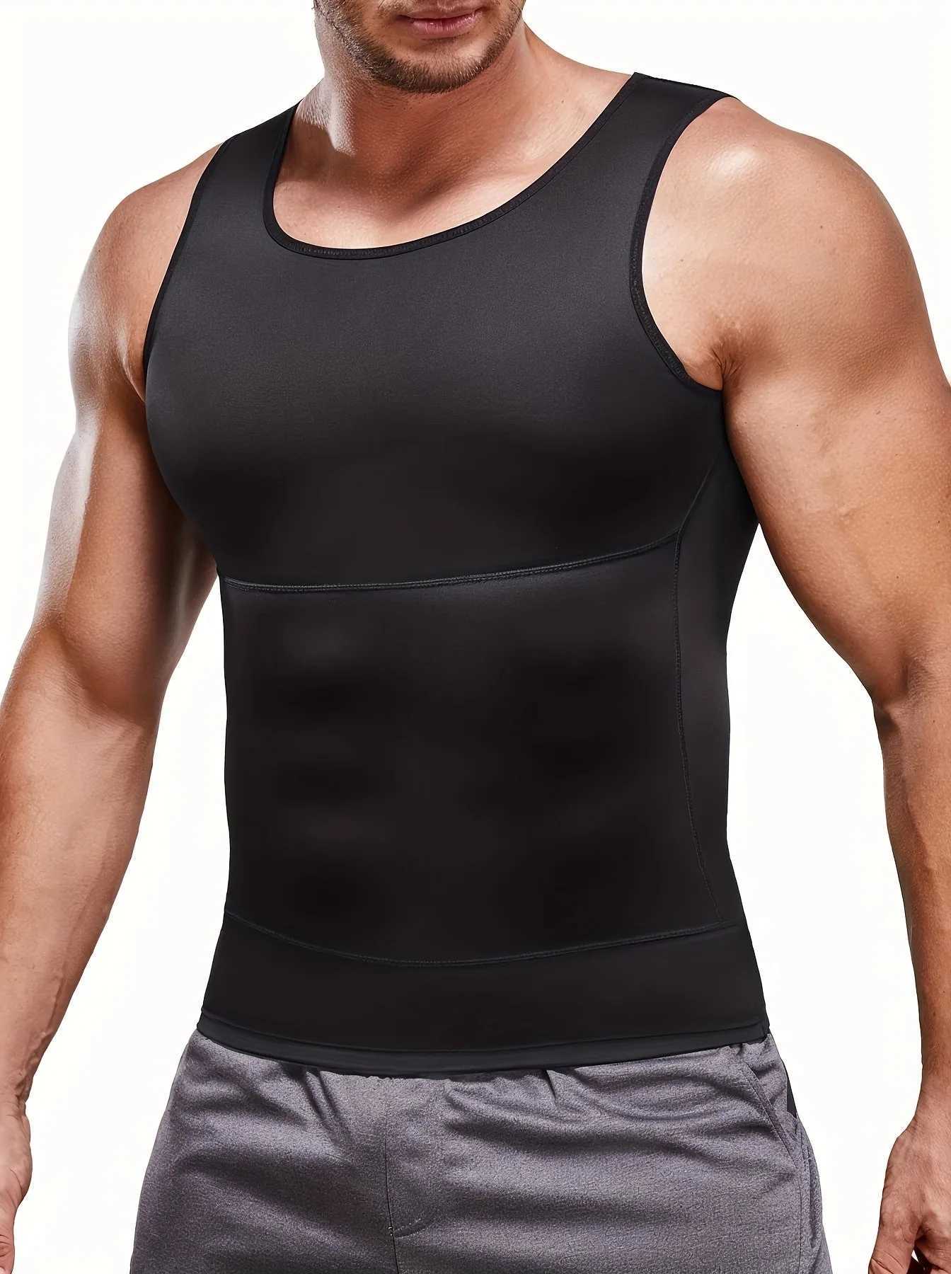 Mens Compression Tummy Control Body Shaper Tank Top Vest Undershirt Tops All Season Shaping Sweatshirt W250910