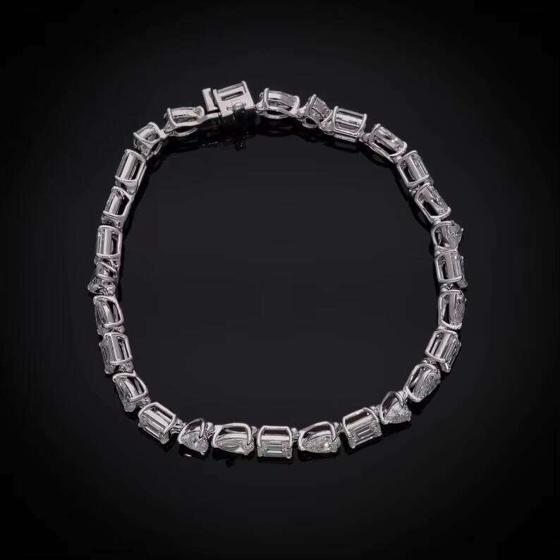 fancy Mix Shape Moissanite Dia Bracelet Hip Hop jewellery Customized Jewellery