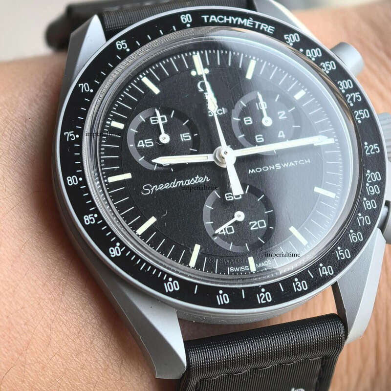 2025 NEW Bioceramic Planet Moon Quarz Watch Mission to Moonshine Gold Mercury 42mm Full Function Chronograph Mens Couple Joint Name Wristwatches 1965