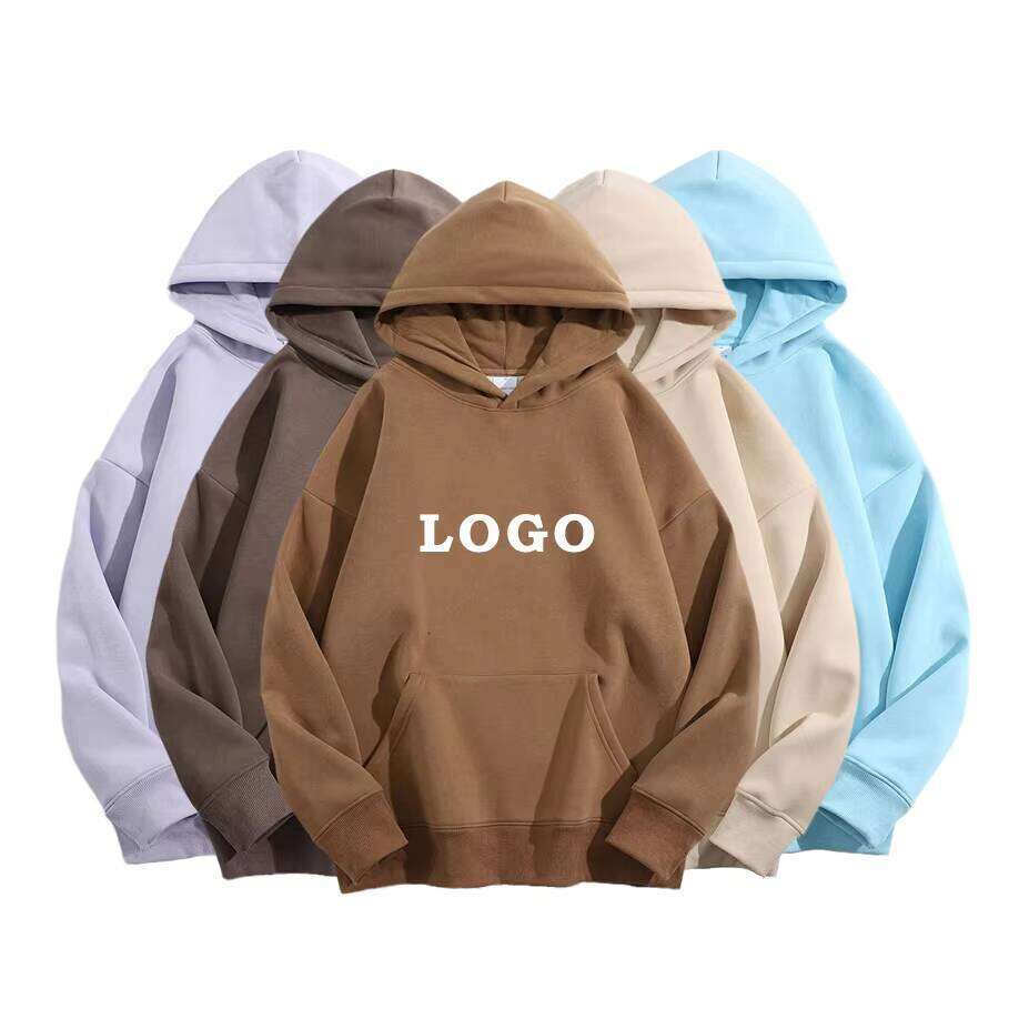 Men's Cordless Embroidered Logo 420Gsm Heavyweight Unisex Oversized Hoodie