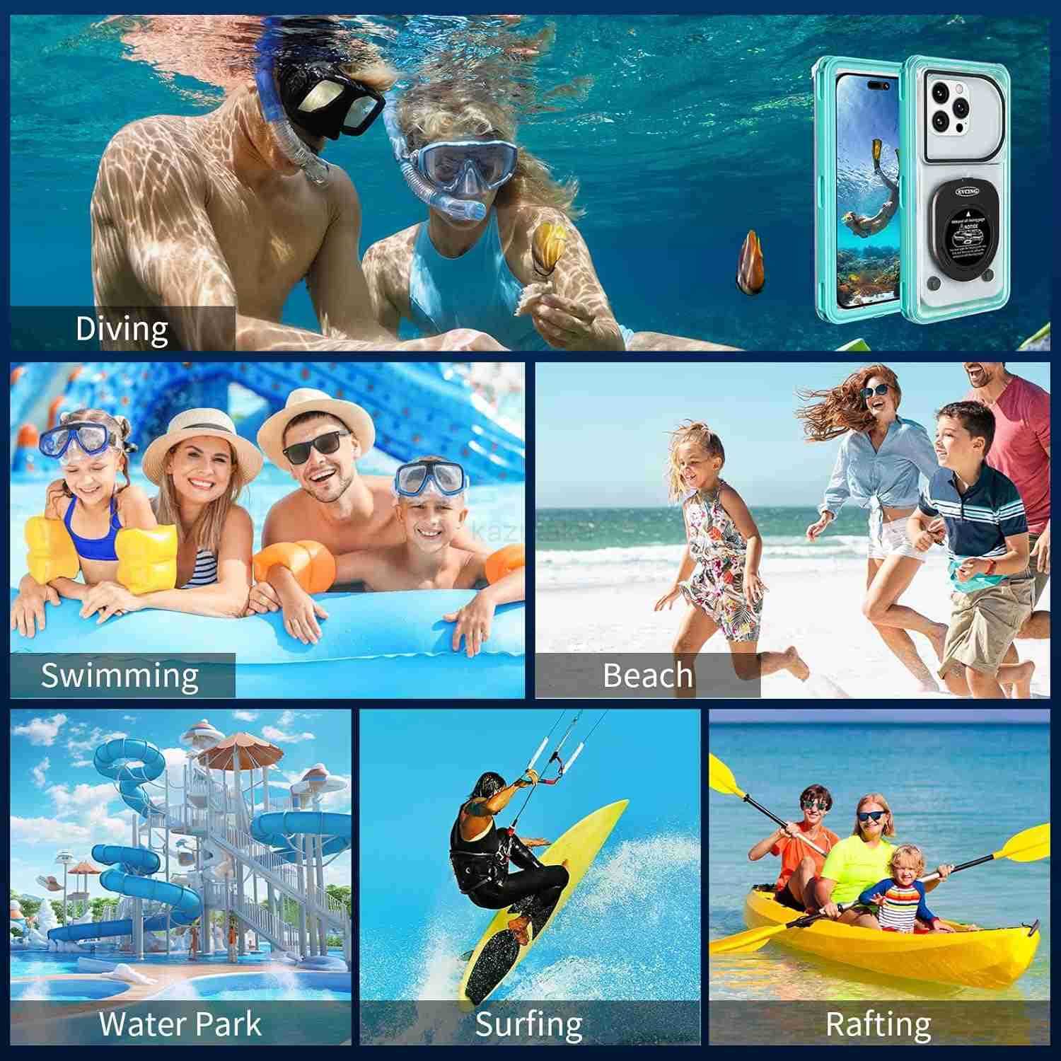 Waterproof Phone Case Up to 69 inch IPX8 Underwater Phone Cases for Snorkeling Universal Diving Case with Lanyard for iPhone 16 Pro Max1514 S24 Beach 