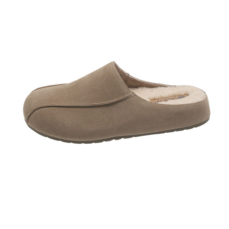 Free shipping Designer Slippers Thick soled autumn winter warm shoes with added fleece hairy slippers for women worn as outerwear