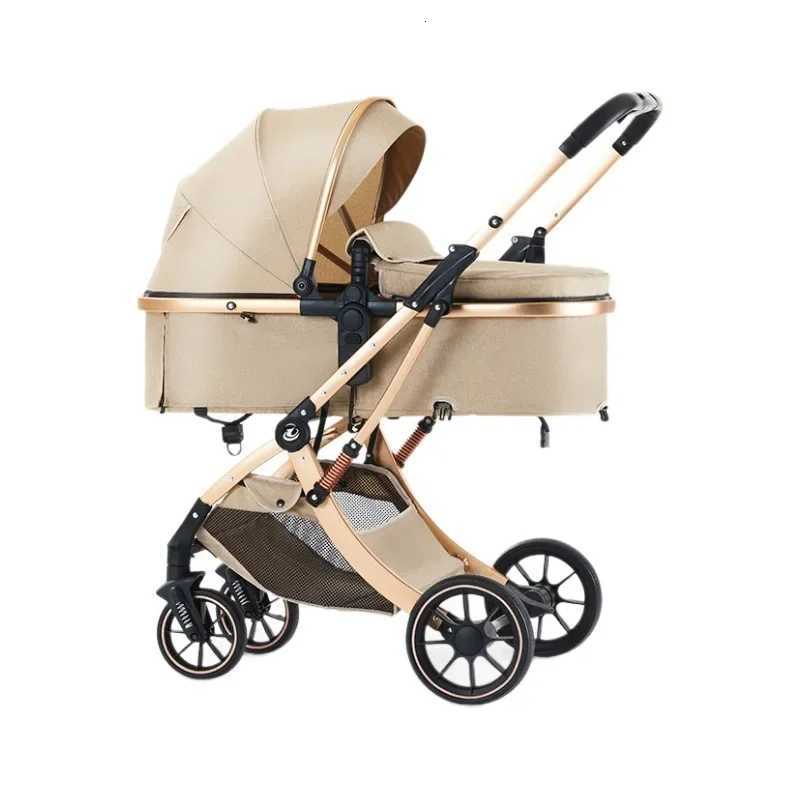 Portable Baby Stroller 2 in 1 High View Baby Stroller Twoway Sleeping Basket Foldable Four Wheel Baby Strollers W250910
