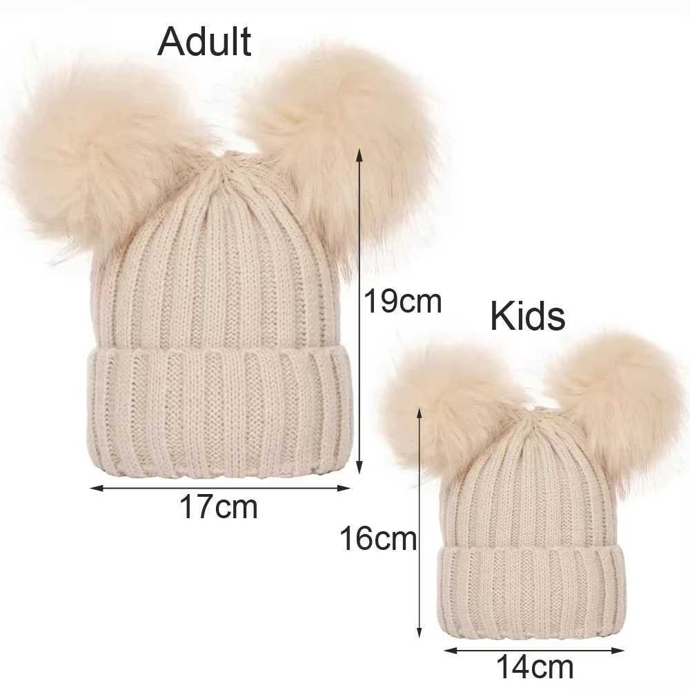 New Mother Kids Winter Hats for Baby Girl Boy Bobble Hat Kids C for Children Pompom Baby Beanie Infant Bonnet Accories 03YXJ250910