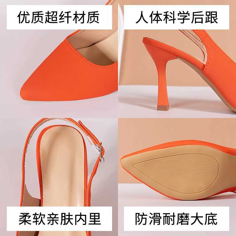 Sexy Womens Buckle Sandals High Heeled Womens Shoes Large Size 43 Fashion Womens Shoes Pointed Toe Fine Heeled Womens Shoes W250910