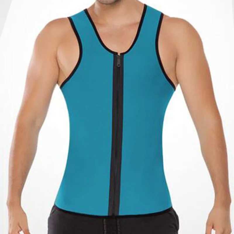 Men Slimming Vest Sauna Sweat Body Shaper Workout Weight Loss Tank Tops Abdomen Control Waist Fat Burning Shapewear W250910