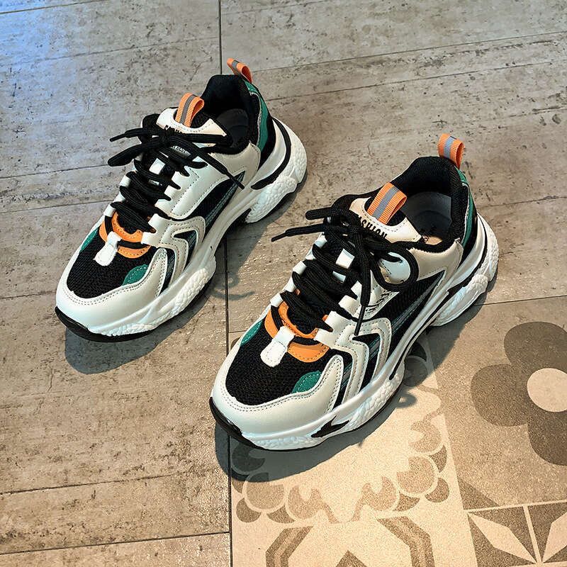 Super Popular Shoes Sneakers 2025 Spring New Campus Thick Sole Height Increasing Lightweight Ins Style for Women