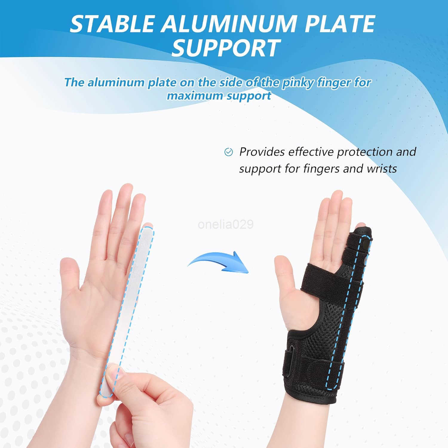 Finger Splint Finger Splint for Pinky Broken Finger Trigger Finger Metacarpal Splint Hand Brace Little Finger Brace for Tendonnitis Pain Relief Fits f