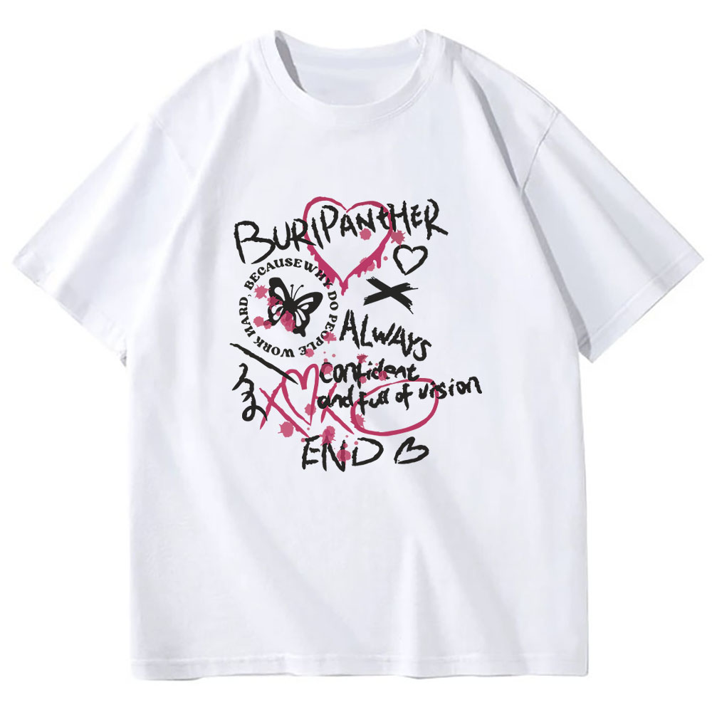 Fashion Versatile Printed Short-Sleeve Top - High-Quality Heavyweight Pure Cotton Tee (260g) 202509105