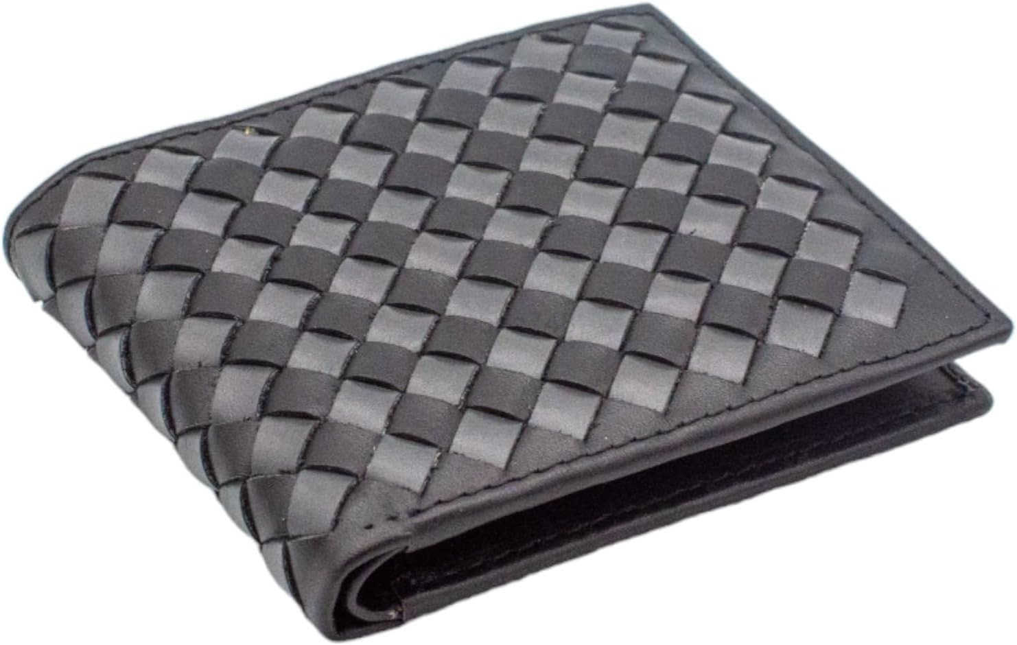 Leather Wallet Wallet for Men with Intrecciato CrissCross Design 8 Card SlotsRFID Blocking Expert Craftsmanship GiftWorthy Packaging BlackZ250910