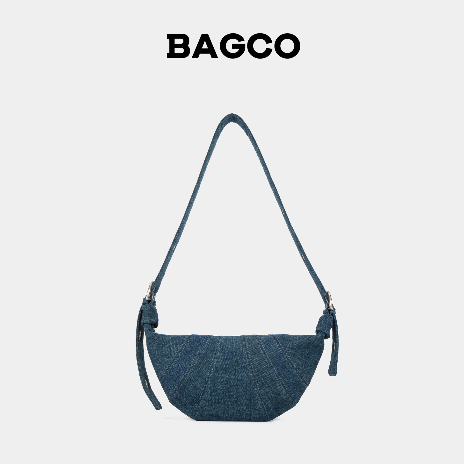 Niche design denim bag bag women's new casual versatile crossbody bag fashion shoulder croissant2025