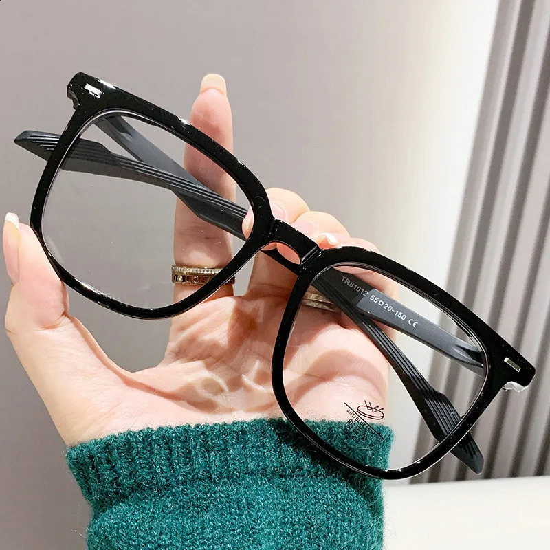 UVLAIK TR90 Oversized Glasses Frame Women Super Large Square Spectacle Frame Men Myopia Optical Eyewear Anti Blue Light Eyeglass 250909