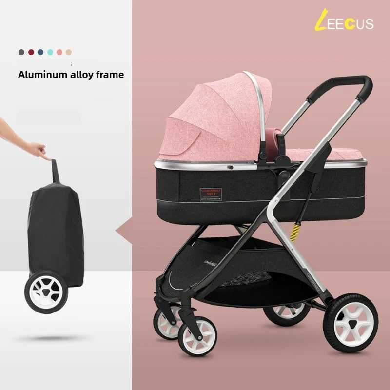 Baby Stroller Can Sit or Lie Down Simple Lightweight Foldable Highview Twoway Shockabsorbing Newborn Baby Stroller W250910