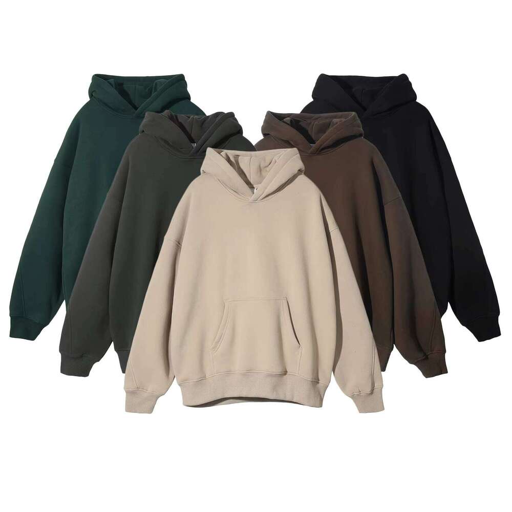 Blank Streetwear Oversized Cotton 400 Gsm Heavyweight Puff Print Hoodie