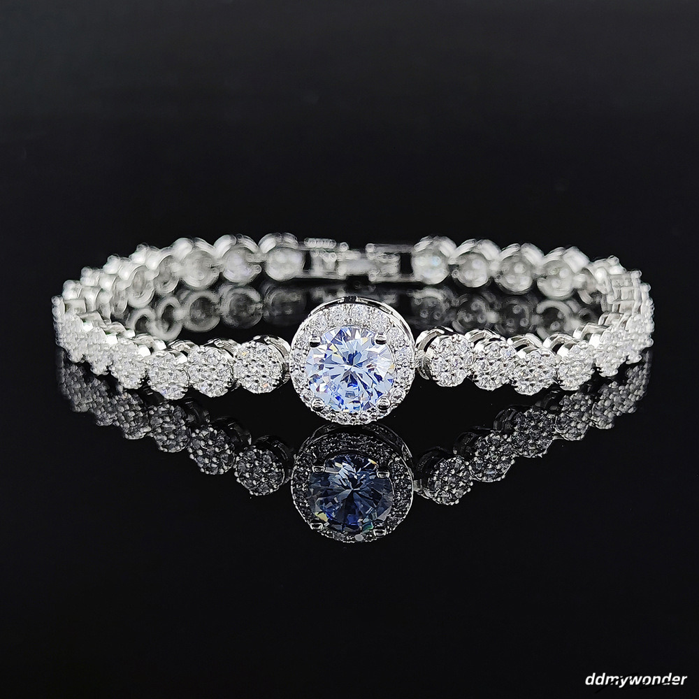 Choucong Brand Wedding Bracelet Jewelry Sterling Sier Fill Multi Color 5A Cubic Zricon CZ Dia Gemstones Party Women Charm For Lover Gift