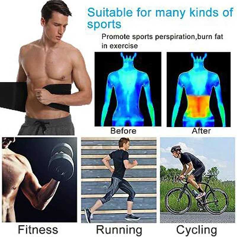 MISSMOLY Neoprene Waist Shapers Trimmer Belt Weight Loss Sweat Band Wrap Fat Tummy Control Sauna Girdle Lumbar Support W250910