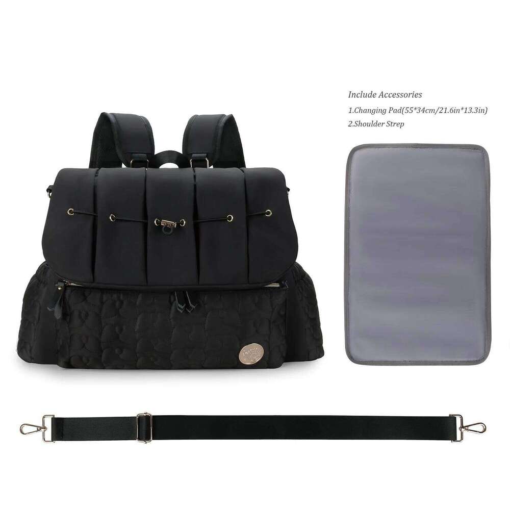 Baby Diaper Backpack For Maternity Nappy Bag Removable Shoulder Straps Fashion Waterproof Mommy Handbag With Changing Pad