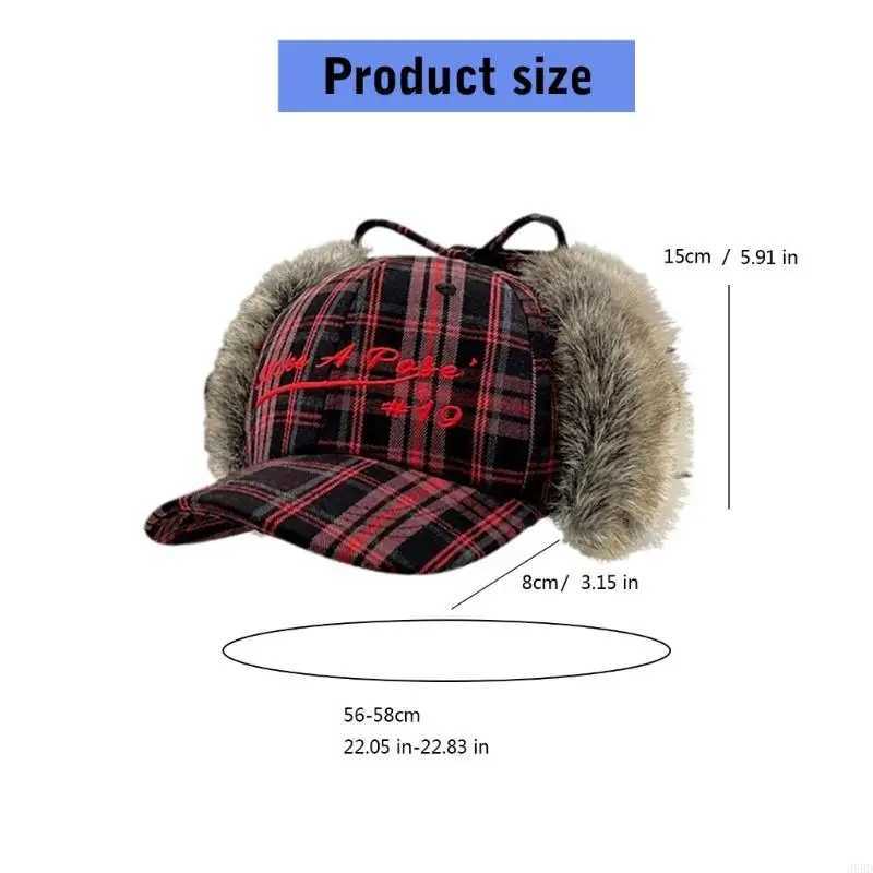 652F Women Baseball Hat 2000s Plush Earfl Fun Furry Hat for Idol Concert Shows Embroidery Cs for AdultsXJ250910