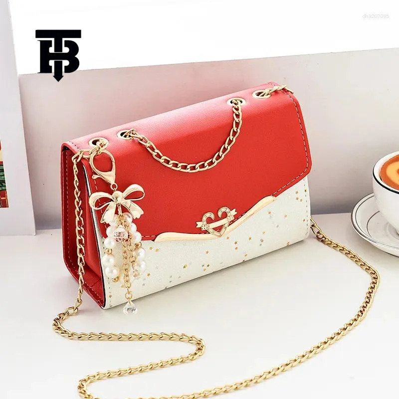 TB BHULAMTE Luxury Designer Versatile Shoulder Bag, Fashionable Ladies' Small Luxury Bag Square Crossbody Bag Girls' Cross Tassel Pendant Si