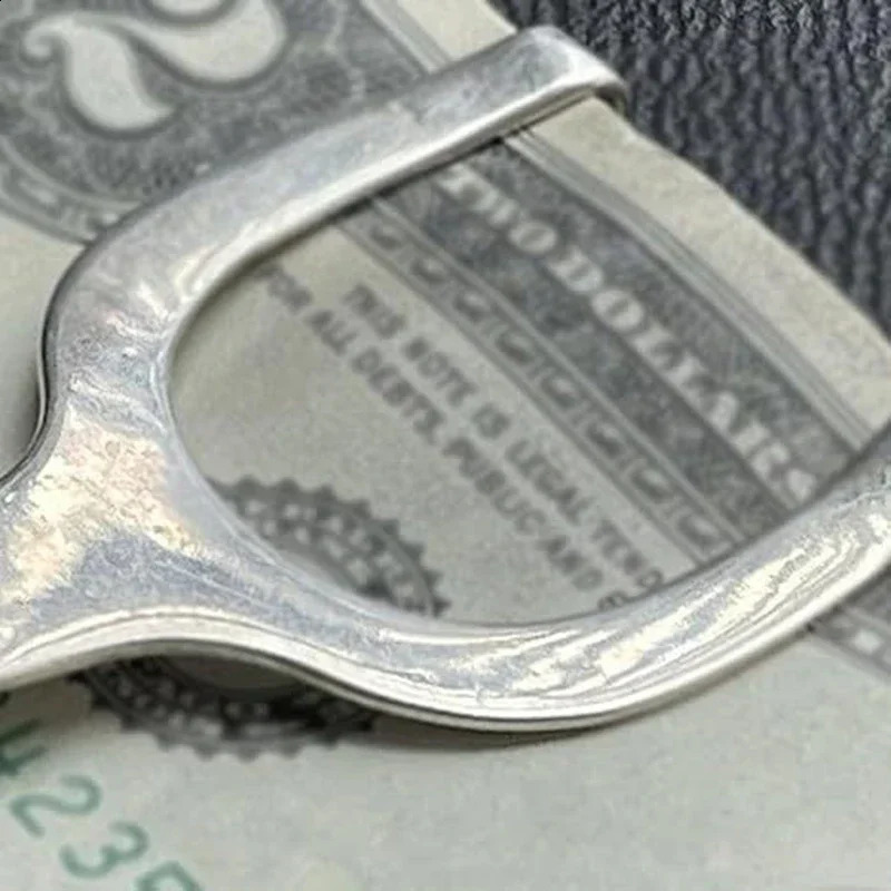 Vintage Silver Spur Money Clip Wallet Western Cowboy Engraved Horse Tack n Cash Clamp Slim Pocket Credit Card 250909
