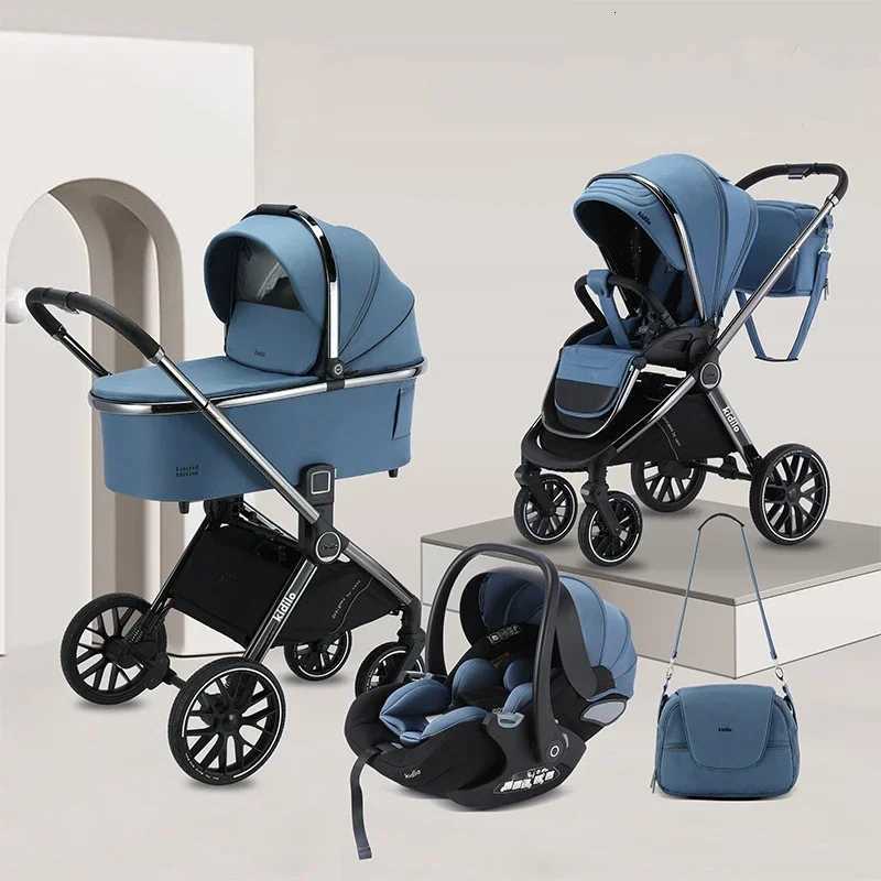 3IN1 High Landscape Baby Cart with Safe Seat Bidirectional Baby Cart One Button Folding Comes with Mommy Bag W250910