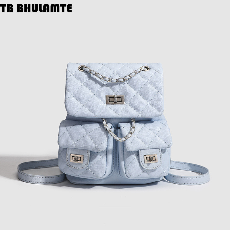 Free Shipping Designer Bag Korean Niche Mini Chain Lightweight Small Luxury Bag Backpack For Women 2025 New Style Student Commuter Double Shoulder Bag