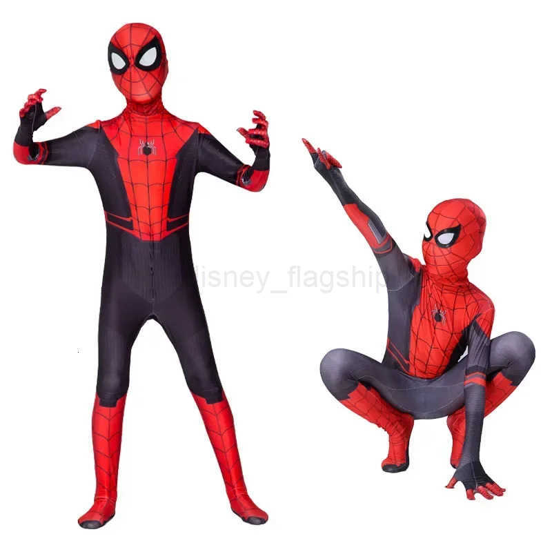 Disney Spiderman Cosplay Fantasy Costumes Jumpsuit for Boys Girls Miles Morales Superhero Halloween Carnival Zentai BodysuitXJ250910