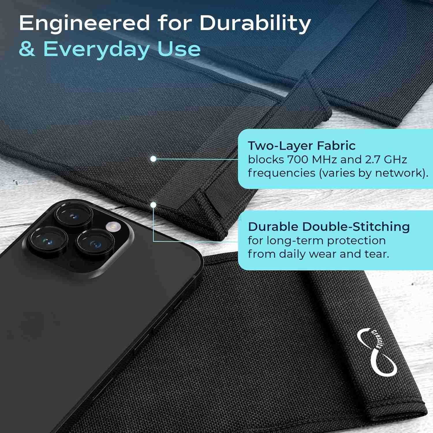 Blocker Sleeve for Cell Phone Anti Radiation Protection Signal RFID Blocking Pouch RF Shield Signal Blocker Bag EMF Phone Case Alternative for iPhone 