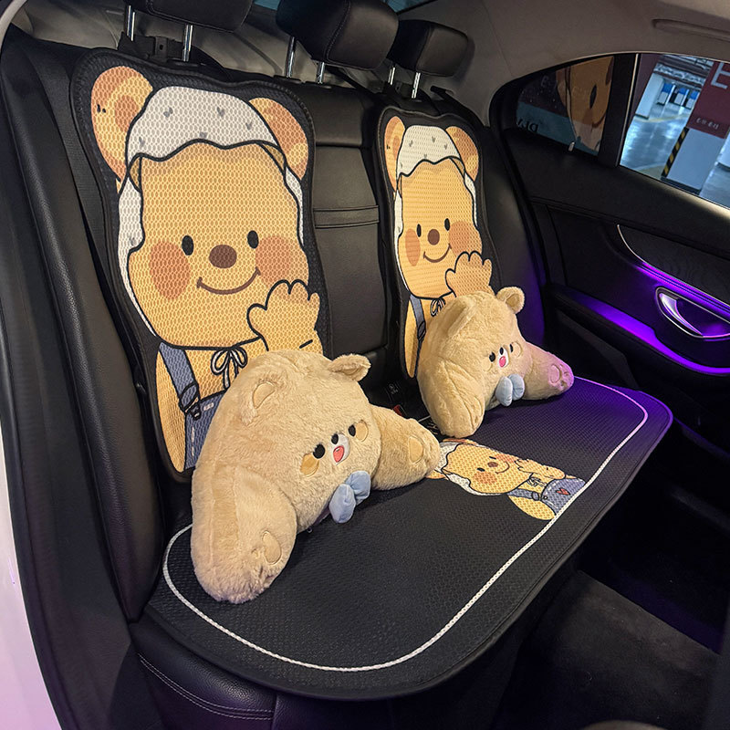 Car Seat Cushion AllSeason Cute Seat Cushion Summer Breathable Cool Cushion Seat Cover HalfPack Single Rear Seat Cover for Women 250910