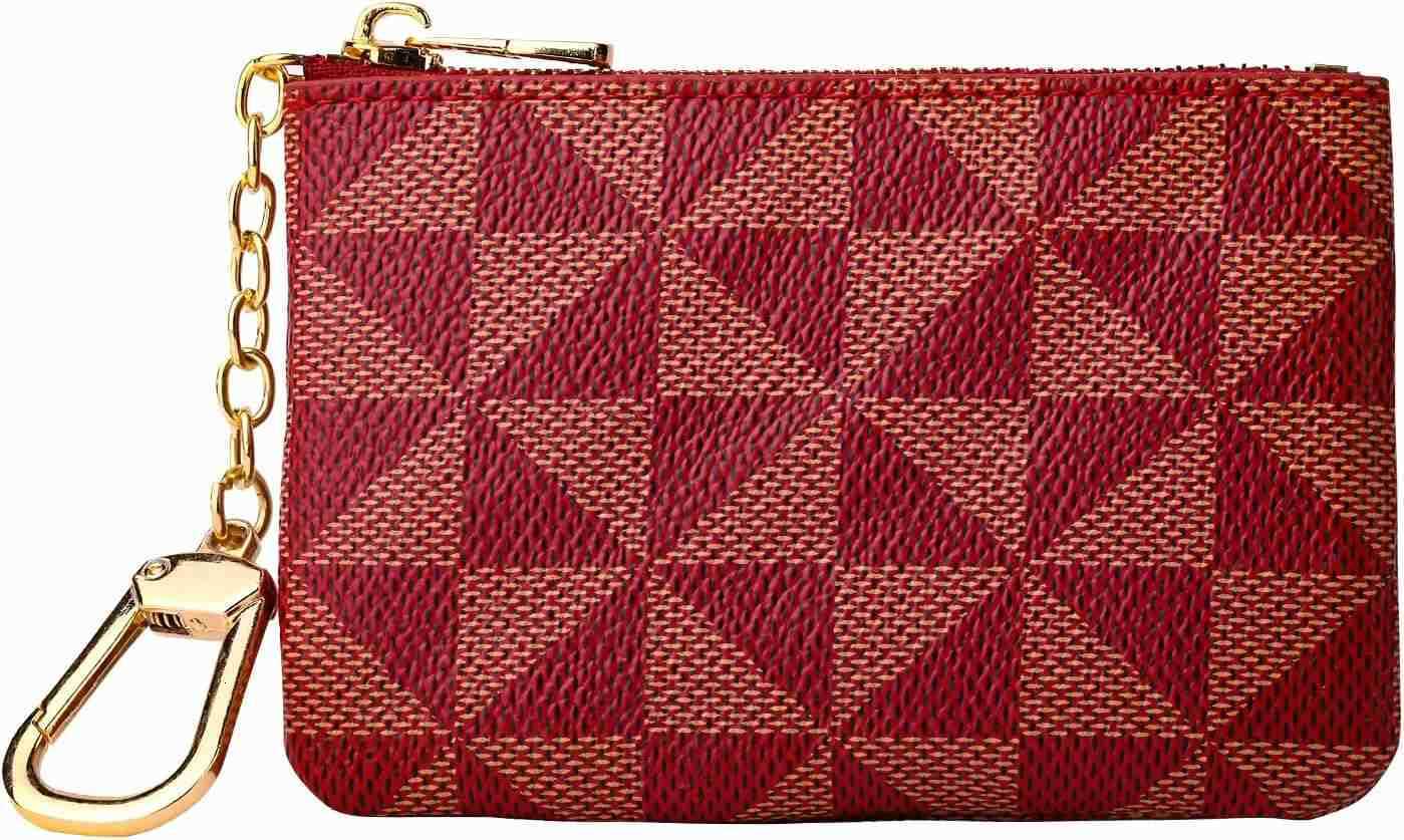 Leather Coin Purse for Women with KeyChain Small Zipper Change Purse coin Pouch Card Holder Wallet Clutch for Women MenWhiteZ250910
